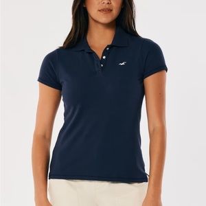 Navy Blue Hollister polo school shirts✨